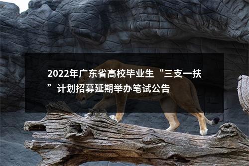 2022年广东省高校毕业生“三支一扶”计划招募延期举办笔试公告 图片