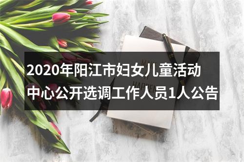 2020年阳江市妇女儿童活动中心公开选调工作人员1人公告 图片
